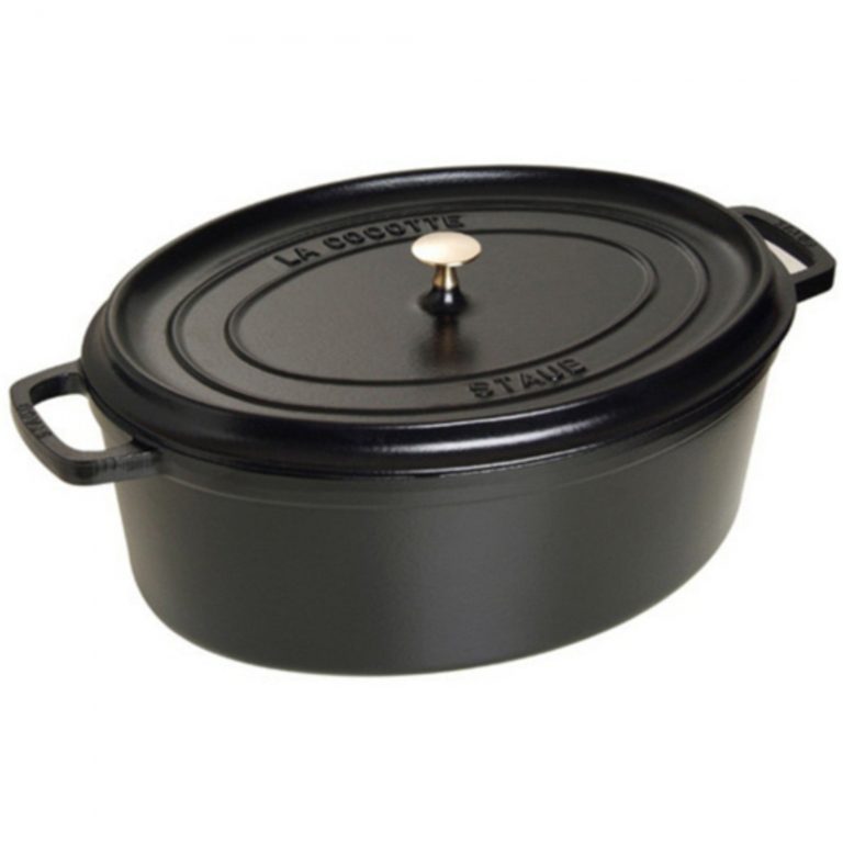 Staub Oval Gryte 33 cm 6,7 liter Svart