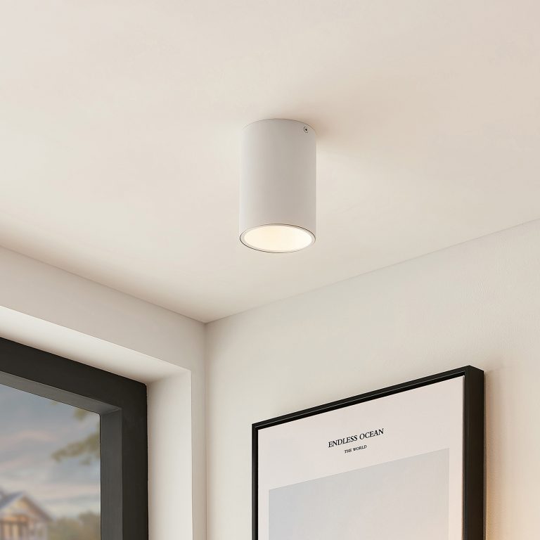 Arcchio Hinka taklampe, rund, 14 cm, hvit