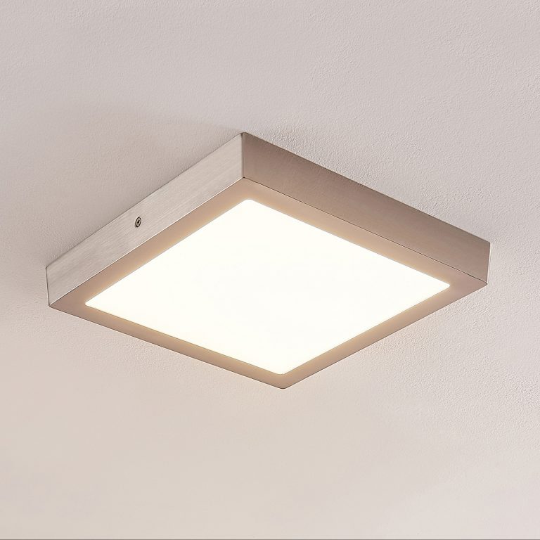 ELC Merina LED-taklampe nikkel, 30x30cm
