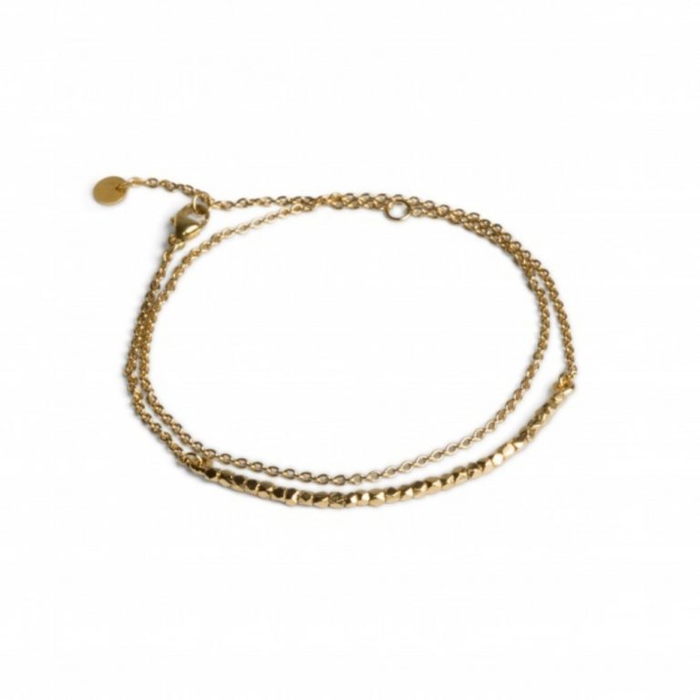 Gullforgylt Jane Kønig - Bead Armbånd