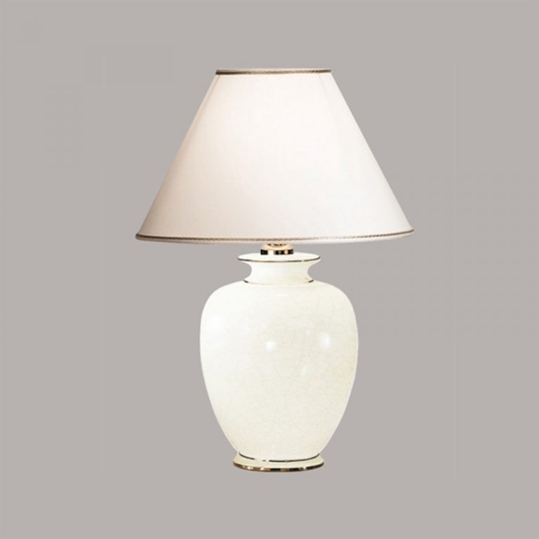 Hvit GIARDINO CRACLEE bordlampe på 40 cm