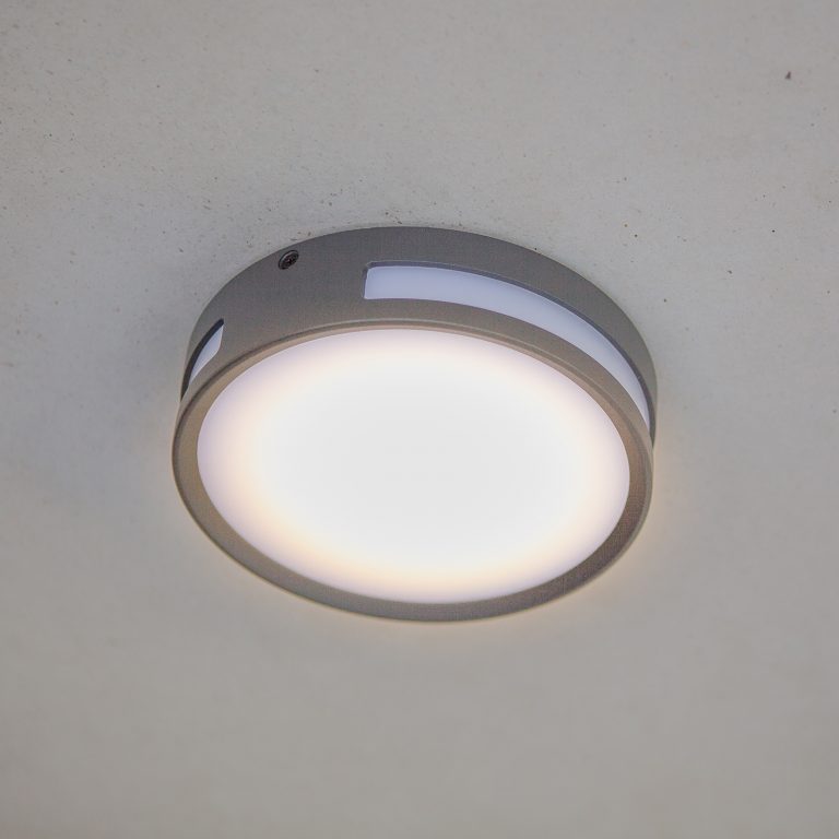 LED-taklampe Rola, utendørs, rund