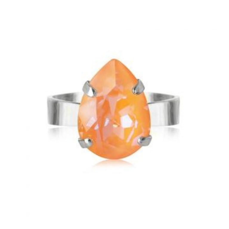 Mini Drop Ring Rhodium