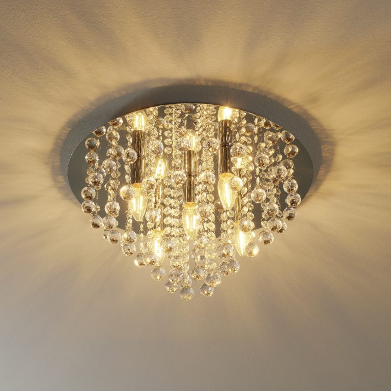 Skinnende Londen taklampe med fem lys