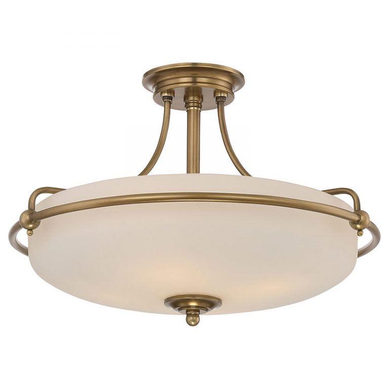 Taklampe med avstandsstykke Griffin messing Ø 53cm