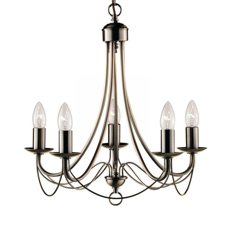 Elegant lysekrone MAYPOLE med 5 lyskilder