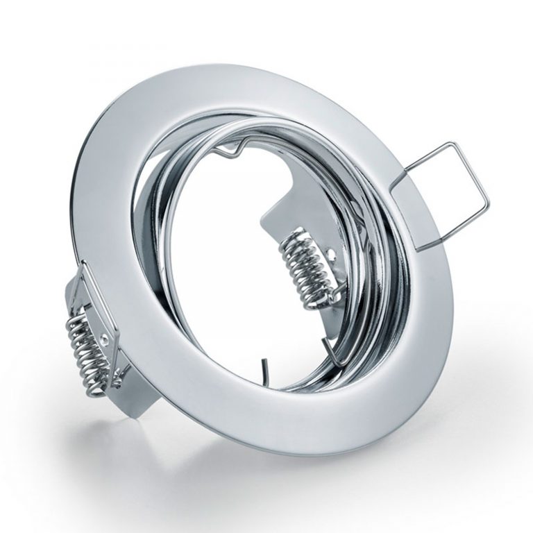 Rundt downlight Jura i krom