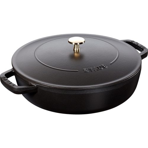 Staub Cocotte Chistera Sautépanne Sort 24 cm 2,4 l
