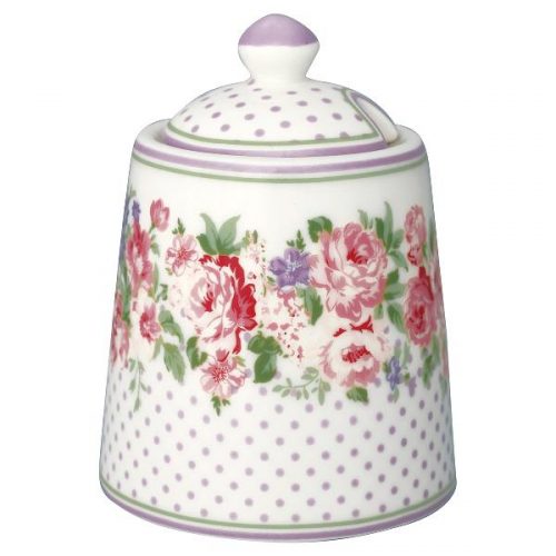 GreenGate Rose Sukkerskål Hvit