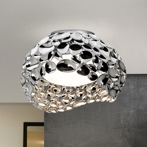 LED-taklampe Narisa, Ø 46 cm krom