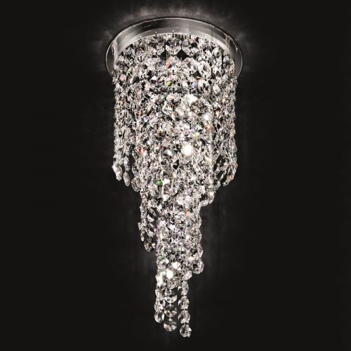 Spiralformet krystall-taklampe Shine 30 cm