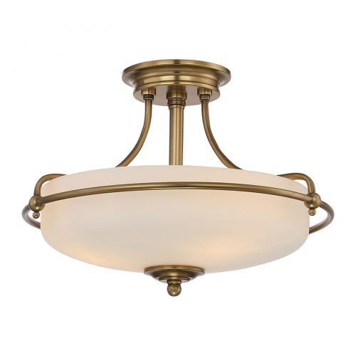 Taklampe med avstandsstykke Griffin messing Ø 42cm