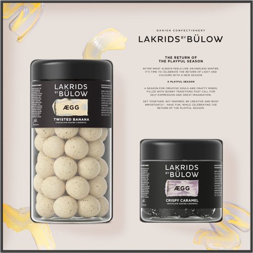Lakrids by Bülow Black Box Egg Regular Twisted Banana & Small Crispy Caramel