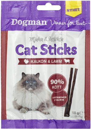 3pk Cat Sticks til katt med Kalkun&Lam