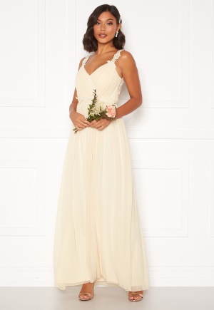Moments New York Afrodite Chiffon Gown Champagne 40