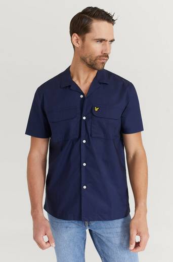 Lyle & Scott Kortermet Skjorte Utility Pocket Shirt Blå