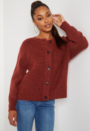 SELECTED FEMME Lulu LS knit short cardigan Chili Oil S