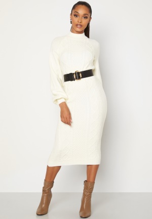 BUBBLEROOM Aisha knitted dress White L