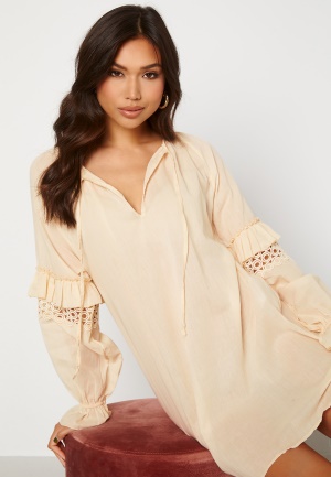 Trendyol Ballon Sleeve Dress Beige 42