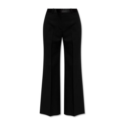 Woolen pleat-front trousers
