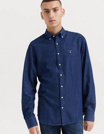 Gant Jeansskjorte The Indigo Slim BD Blå