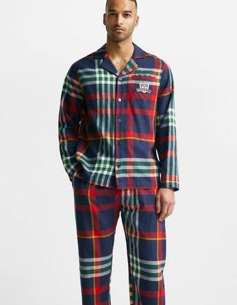 Gant Pyjamas Tartan Flannel PJ Set Shirt GB Blå