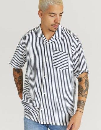Gant Skjorte D1. Rel Stripe Gant Riviera Blå
