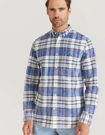 Gant Skjorte D2. Reg Bold Check BD Blå