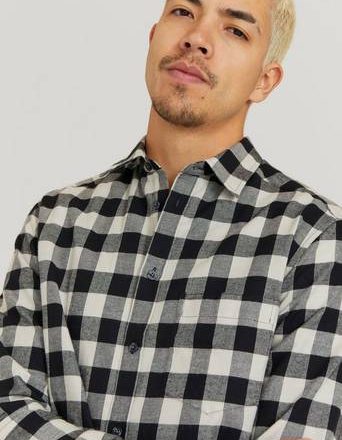 J.Lindeberg Skjorte Woton GIngham Reg Fit Shirt Svart