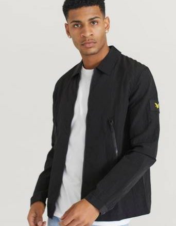 Lyle & Scott Overshirt Dual Zip Overshirt Svart