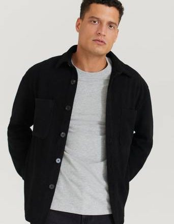Studio Total Overshirt Relaxed Pile Overshirt Svart