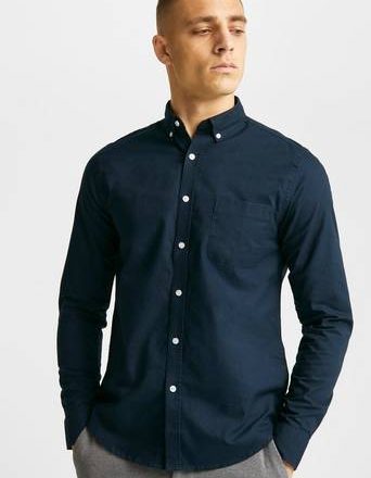 Studio Total Skjorte Melker Oxford Shirt Blå