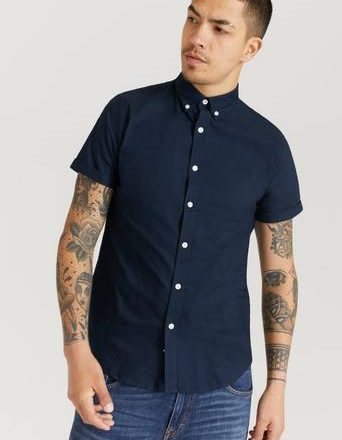Studio Total Skjorte Melker Short Sleeve Shirt Blå