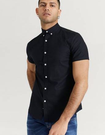 Studio Total Skjorte Melker Short Sleeve Shirt Svart