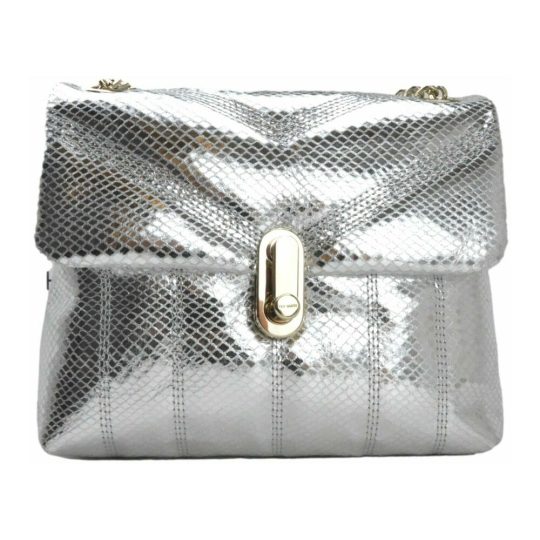 9838 Ayalali Snake Detail Puffer Shoulder Bag