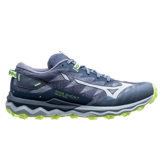 Mizuno Løpesko Wave Daichi 7 - Blå/Blå/Neon Lime Dame, størrelse 42