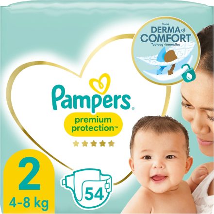 Pampers Premium Protection Bleie Str 2 4–8 kg 54-pakning