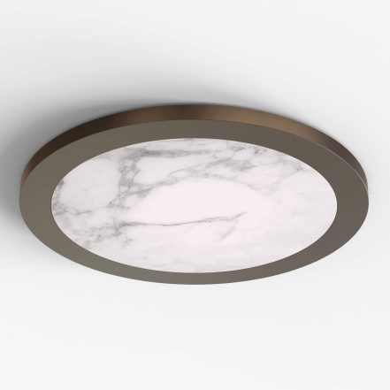 Taklampe Moon, bronse, spreder marmorert Ø 45 cm
