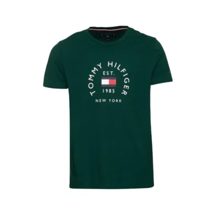 Grønn Tommy Hilfiger Hilfiger Flag Arch Tee T-Skjorte