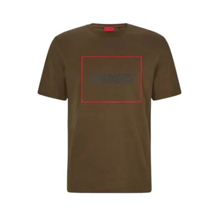 T-Shirt organic cotton with red framed logo