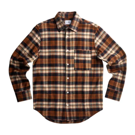 Brun Nn07 New Arne Checkered Shirt Skjorte