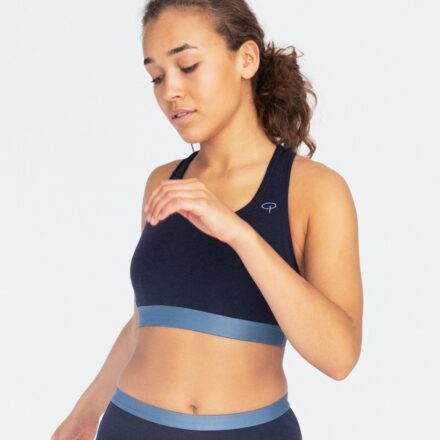Sports-bh i Merinoull - Navy - XS