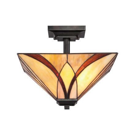 Taklampe Asheville Tiffany-design høyde 30,5