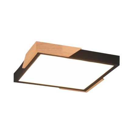 LED-taklampe Meta, 31,5 x 31,5 cm, 3 000 K, svart