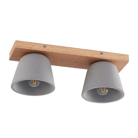 Lucande Otavis taklampe av betong, 2 lyskilder