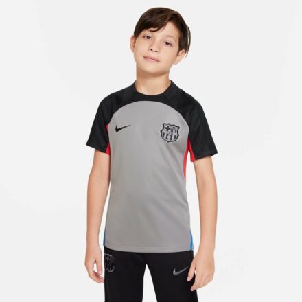 Barcelona Trenings T-Skjorte Dri-FIT Strike - Grå/Sort Barn - Nike, størrelse L: 147-158 cm