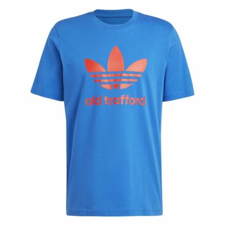 Manchester United T-Skjorte Trefoil - Blå/Rød - adidas Originals, størrelse Small