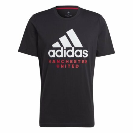 Manchester United T-skjorte Dna Graphic - Sort - adidas, størrelse Medium