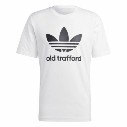 Manchester United T-skjorte Trefoil - Hvit/sort - adidas Originals, størrelse Large