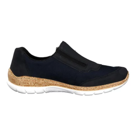Mørkeblå Rieker Sneaker M/Glidelås Og Elastikk Sko